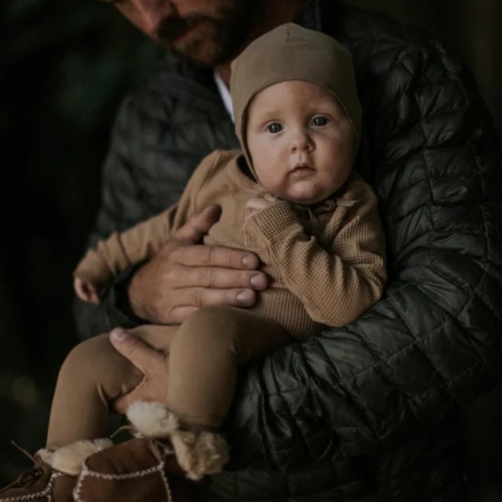 The Simple Folk Kids Brown Bonnet
